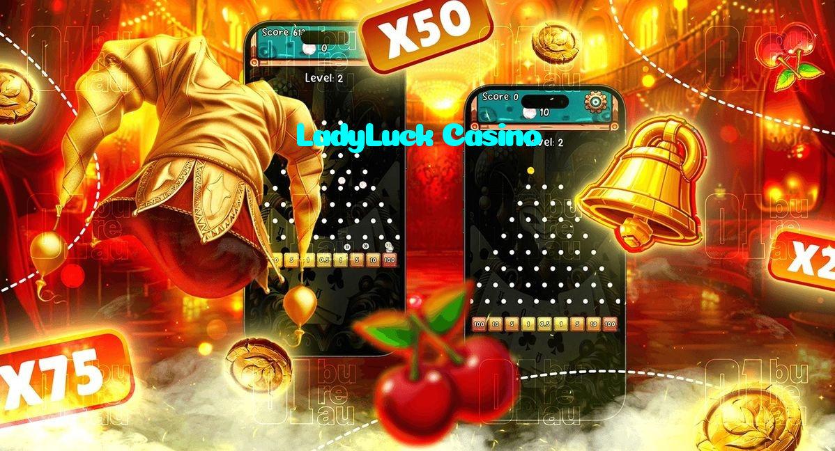 LadyLuck Casino casino presented on mobile device in Pakistan with slots and live games